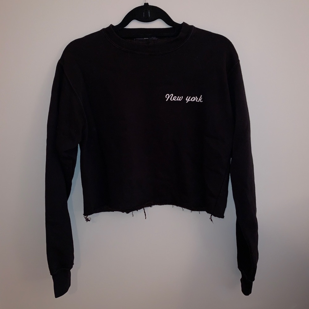 Brandy Melville Cropped New York Sweatshirt